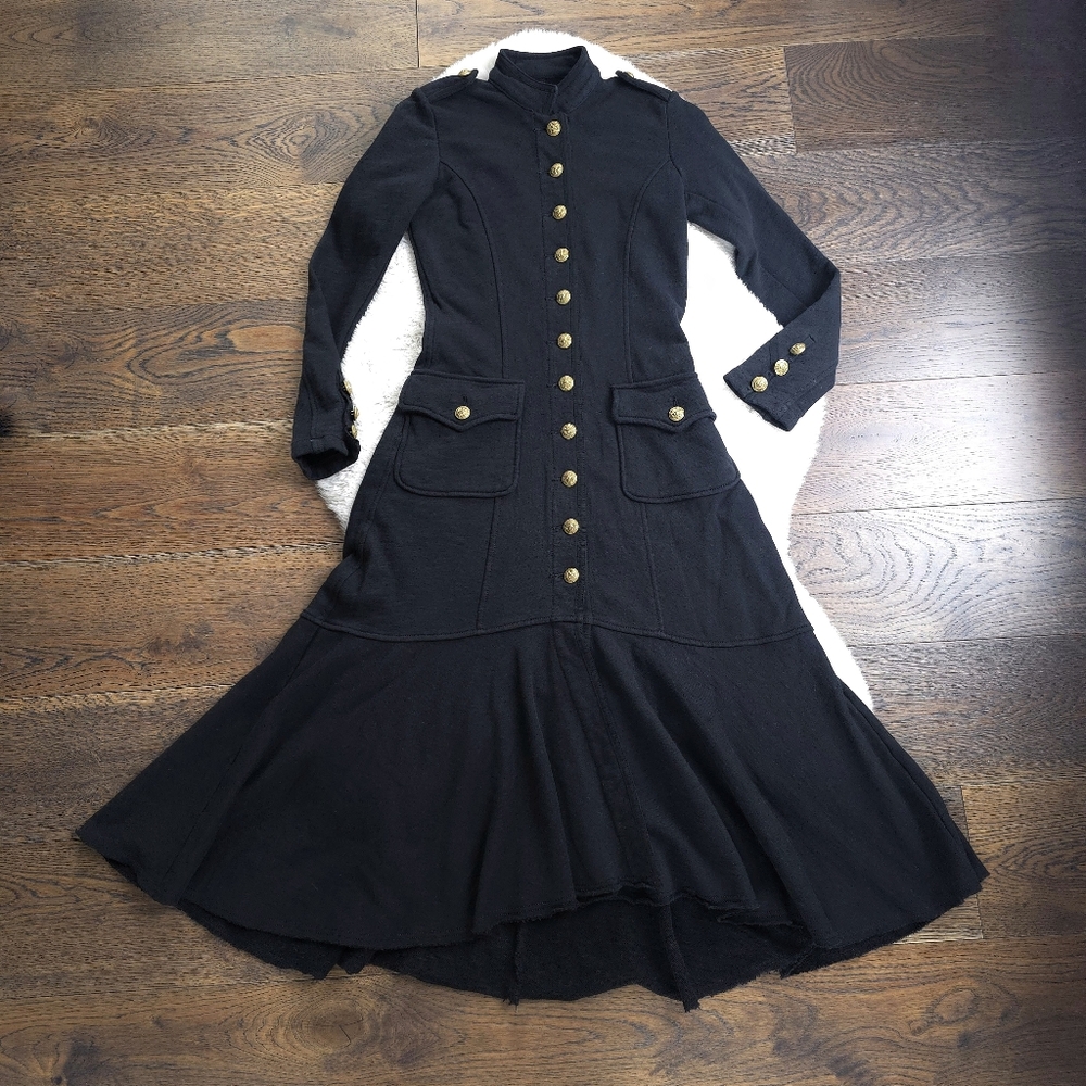 Ralph Lauren Denim & Supply Military Army High Neck Sweater Duster Dress